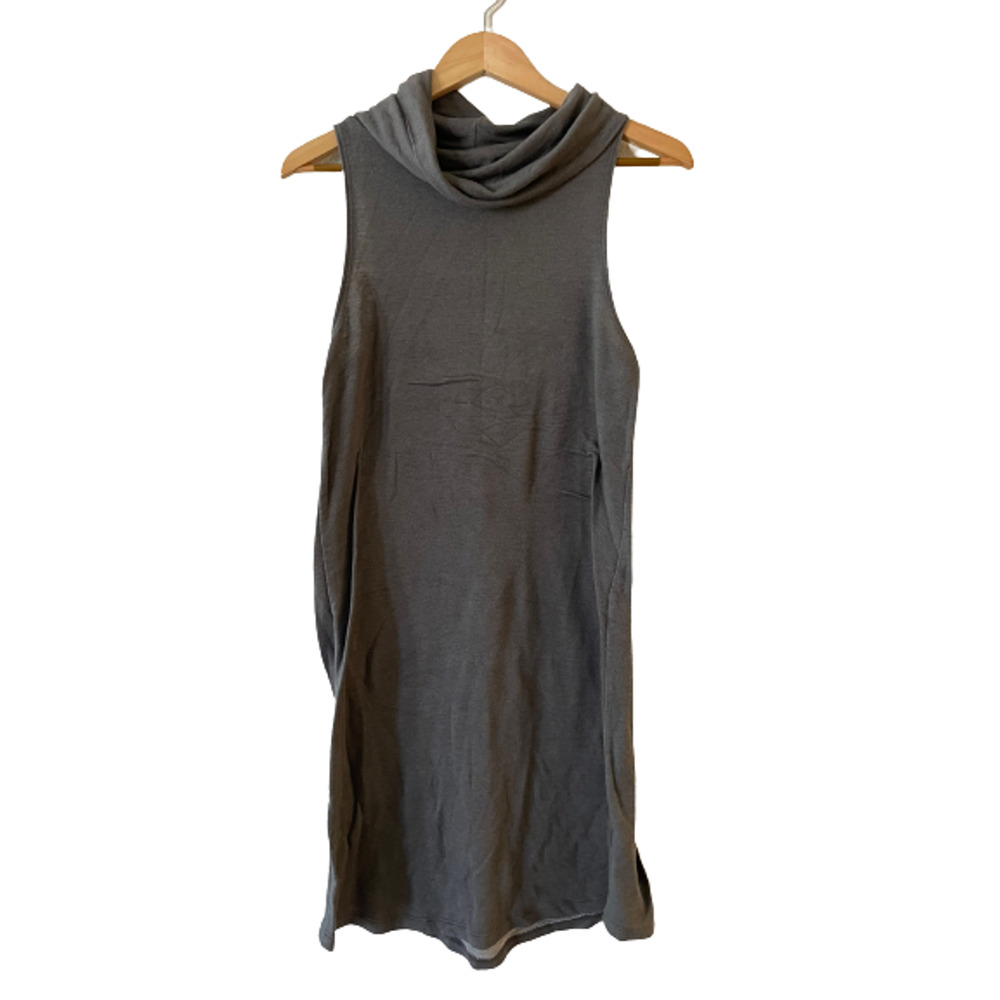 Abound Womens Charcoal Gray Cowl Neck Sleeveless Tunic Top Tank RK341491MI M